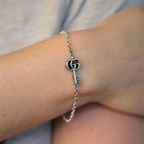 gucci double g key bracelet|Gucci Sterling Silver Marmont Double G Key Link Bracelet Jewelry .